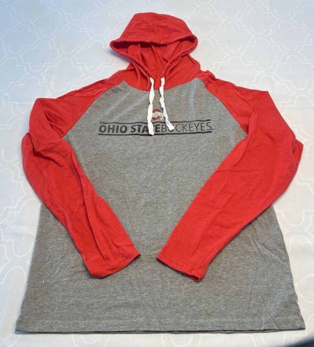 Ohio State VARSITY Authentic Apparel Long Sleeve Hooded T-Shirt Women’s Large